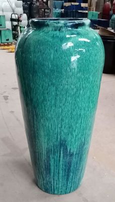 44x88cm Ceramische Openluchtpot, Groene Grote Ceramische Potten voor Openluchtinstallaties