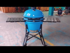 Houtskool 22 van het Ceramische Kamado-de BARBECUEduim Bamboe Handlle van de Grills Blauwe Vlotte Oppervlakte