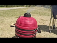 Houtskool Bamboe Handlle van de 22 oppervlakte het Ceramische Kamado van de Duimgrillsbarbecue van de Sterrige Hemel