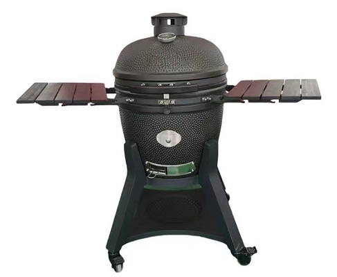 Houtskool 22 Inch Dot Pattern Keramische Kamado Grills Met Zwarte Pizza Steen