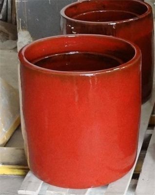 Rode 50x50cm Ronde Ceramische Grote Openlucht van Bloempotten