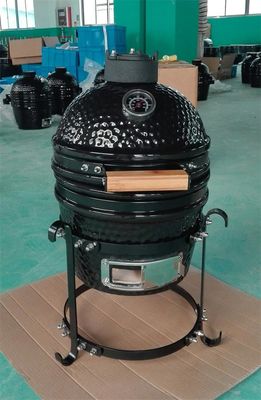 De zwarte Grill van Kamado van de Houtskoolbarbecue Mini 31.8cm Ceramische